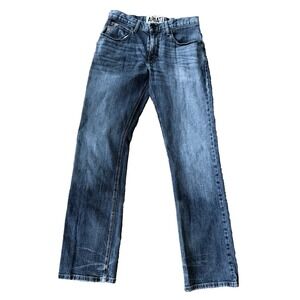 Ariat M4 Low Rise Boot Cut Jeans Men's 32x36 Blue Stretch Denim Western Cowboy